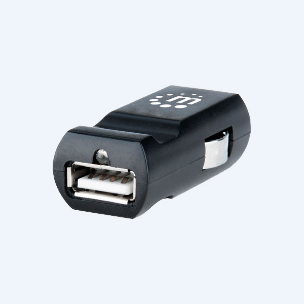 Adaptador de Corriente Manhattan 101714, 5V, P/Automovil, Negro