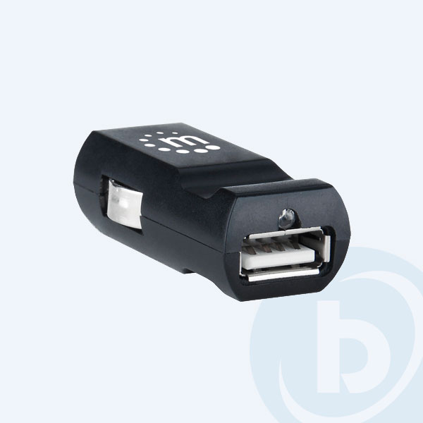 101714 - Adaptador de Corriente Manhattan 101714, 5V, P/Automovil, Negro