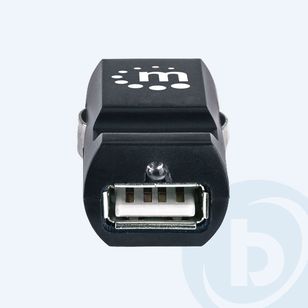 101714 - Adaptador de Corriente Manhattan 101714, 5V, P/Automovil, Negro