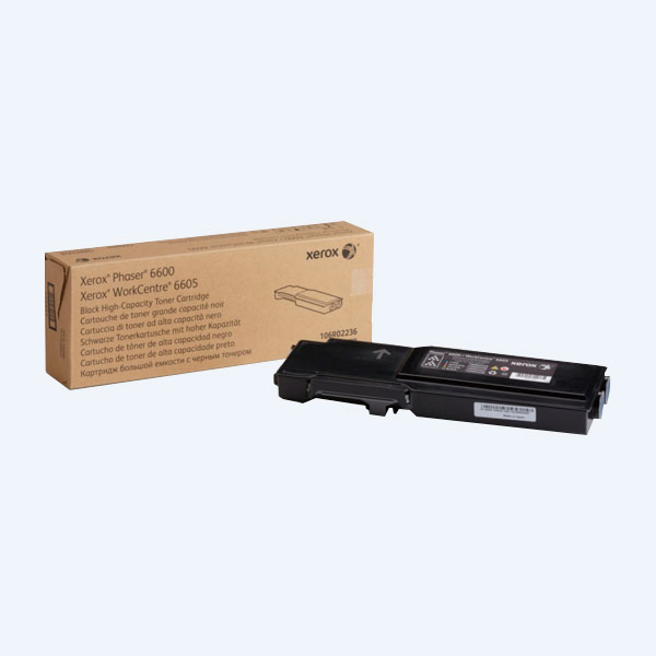 Tóner Xerox, Negro, Alto Rendimiento, 8000 páginas, para Phaser 6600/6605