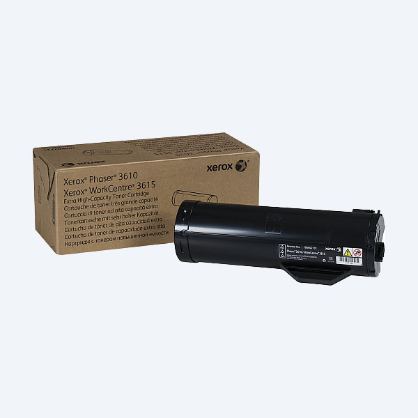 Tóner Xerox, Negro, 25300 páginas, para Phaser 3610/WorkCentre 3615