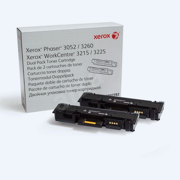 Tóner Dual Pack Xerox, Negro, 6000 Páginas, Rendimiento Estándar, para WorkCentre 3215/3225, Phaser 3052/3260