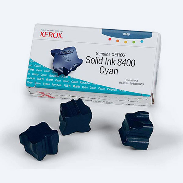 Barra de Tinta Sólida Xerox, Cian, 3400 páginas, para Phaser 8400