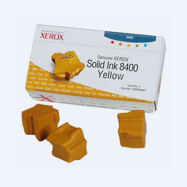 Barra de Tinta Sólida Xerox, Amarillo, 3400 páginas, para Phaser 8400