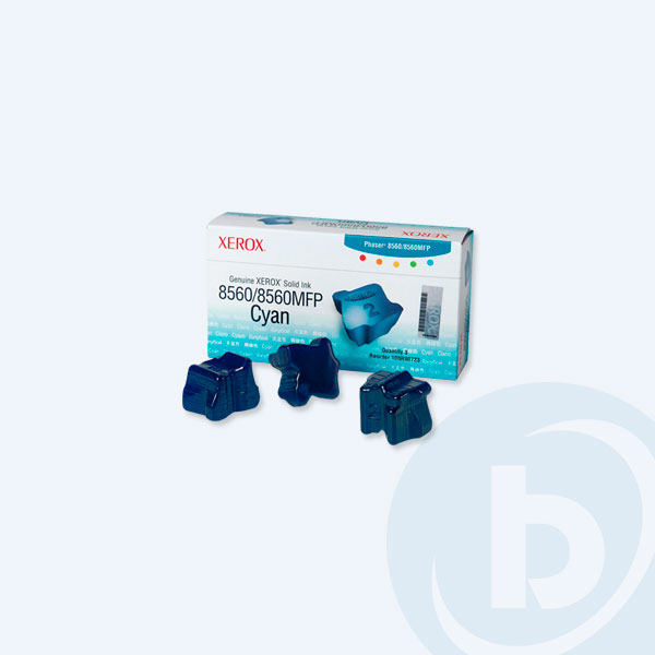 108R00764 - Tinta Genuine Xerox Cyan, 3900 p&aacute;ginas, para Phaser 8560W, 3 Barras