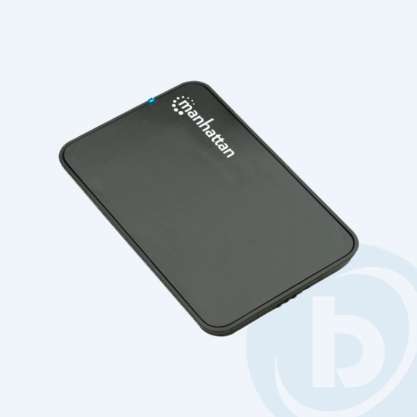 130042 - Caja para Disco Duro Manhattan, 2.5'', SATA/USB 2.0, Negro