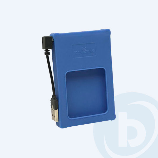 130110 - Caja para Disco Duro Manhattan, 2.5'', SATA, USB 2.0, Azul