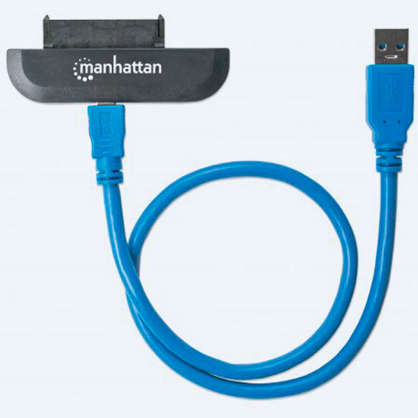 Adaptador Convertidor Manhattan 130424, USB 3.0 Macho a SATA 2.5