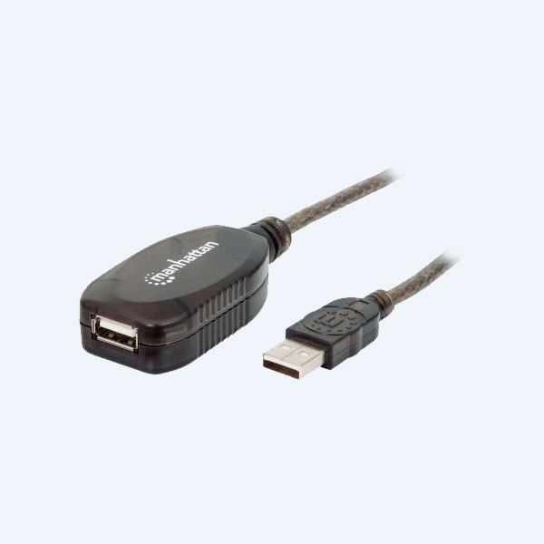 Cable de Extensión Activa USB 2.0 Manhatan, 10m, A Macho a A Hembra
