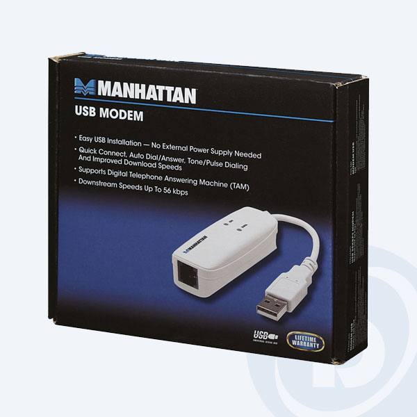 154109 - Fax M&oacute;dem Tel&eacute;fonico Externo 56K Manhattan a USB