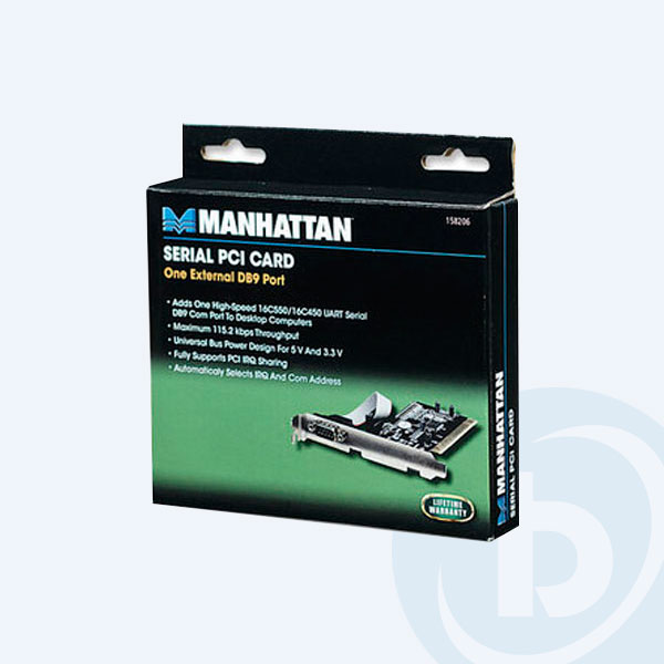 158206 - Tarjeta Manhattan PCI con puerto Serial DB9 (Bracket Corto/Normal)