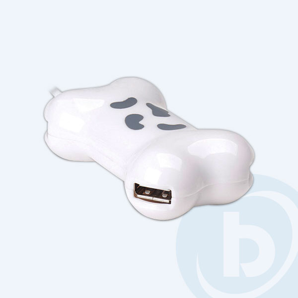 161503 - Hub USB Manhattan, Velocidad 2.0, 4 Puertos, Hueso