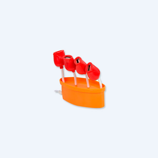 Hub USB Manhattan, Velocidad 2.0, 4 Puertos, Flores