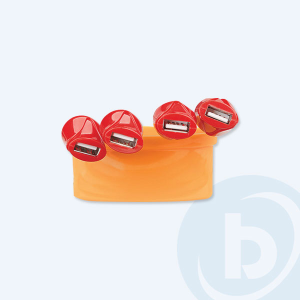 161510 - Hub USB Manhattan, Velocidad 2.0, 4 Puertos, Flores