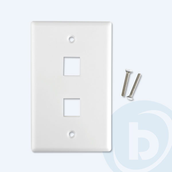 163293 - Tapa Intellinet Faceplate, 2 perforaciones, blanco