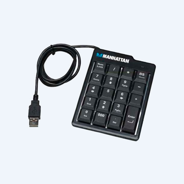 Teclado Numérico Manhattan USB Negro