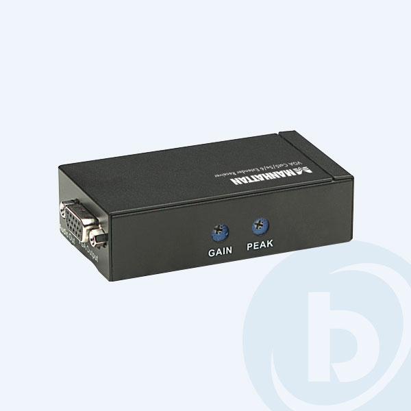 177344 - Extensor de Video VGA Manhattan Cat5/ 5e/ 6, Hasta 300m, Negro