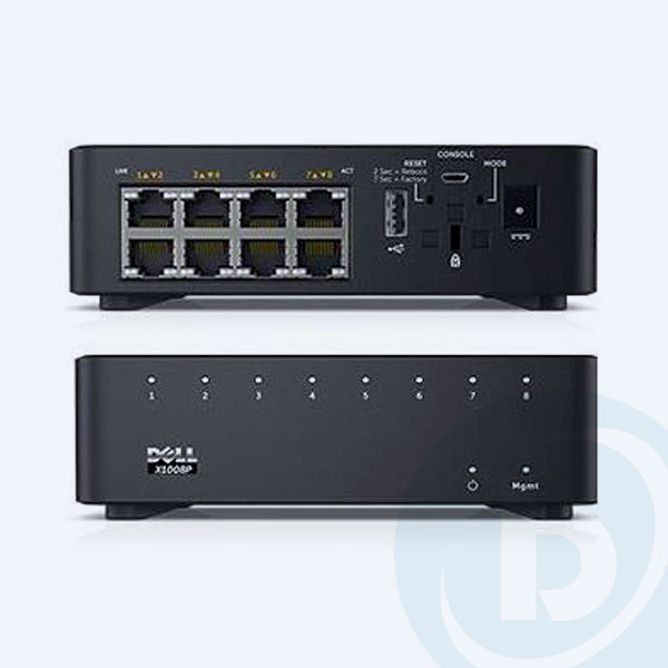 18894976 - Switch Dell X1008, 8 Puertos Gigabit Ethernet 10/100/1000 Mbps