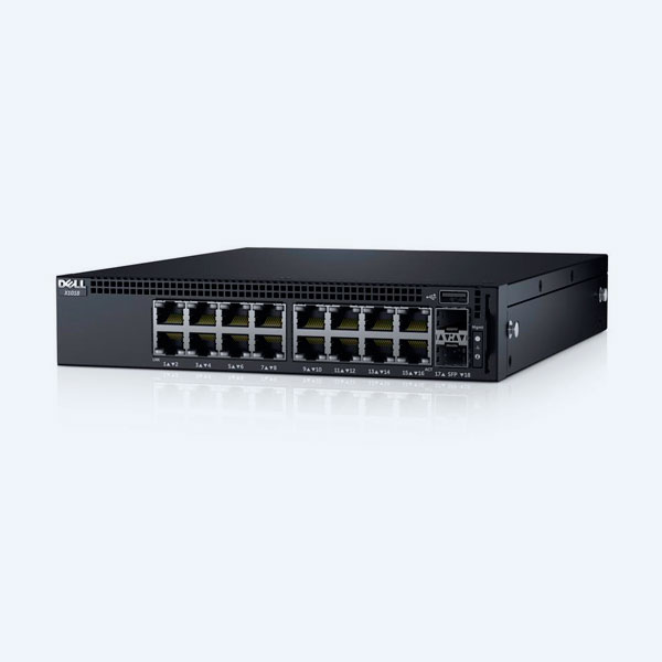 Switch Dell X1018, 18 Puertos, 16 Puertos Gigabit Ethernet 10/100/1000 Mbps, 2 Puertos SFP