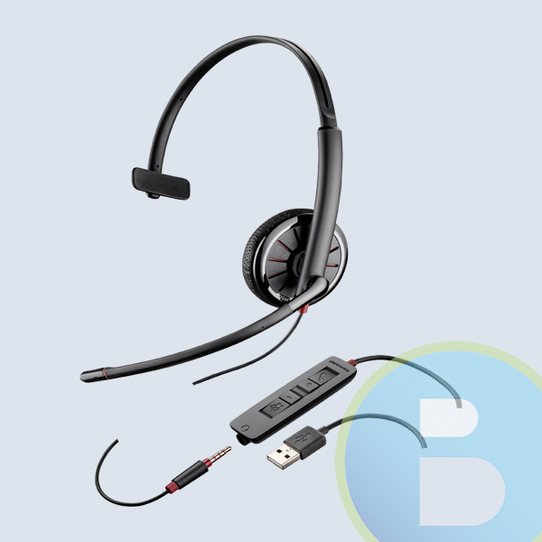 Auriculares Plantronics Blackwire 315-M CableadoMono - Sobre la cabeza - Supra-aural - 2.13m Cable - Minifono