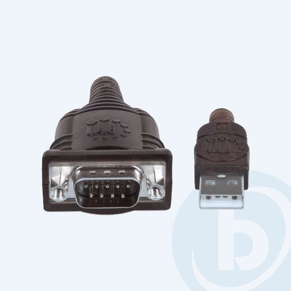 205153 - Manhattan DB9M, Convertidor USB a Serial DB9M de bolsa, 1 puerto