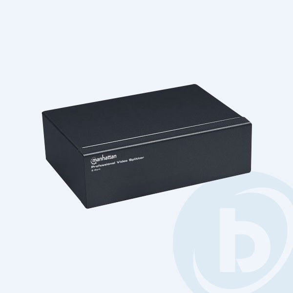207331 - Divisor de Video (Splitter) Profesional Manhattan, 2 puertos, VGA, SVGA, Multisync