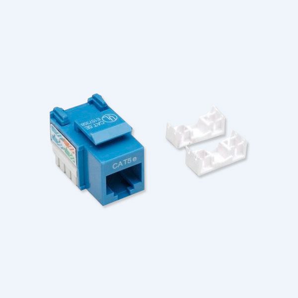 Jack Intellinet RJ45, Cat 5, Azul