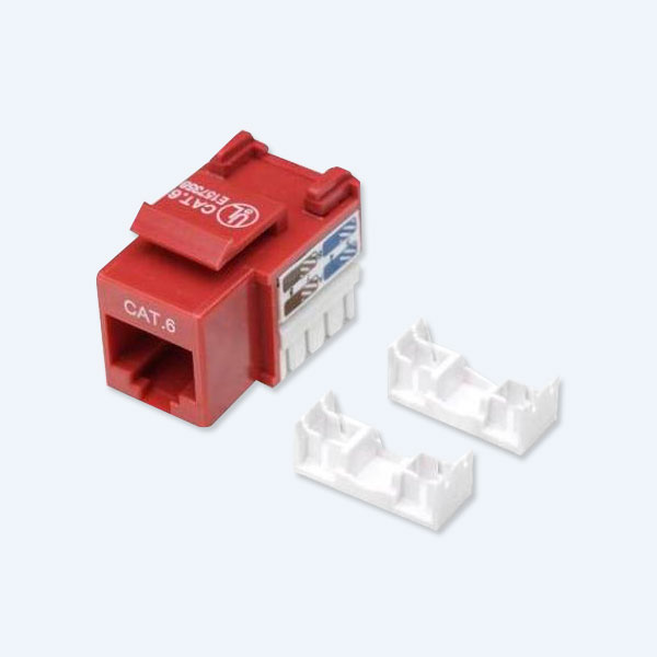 Jack Intellinet RJ45, Cat 6, Rojo