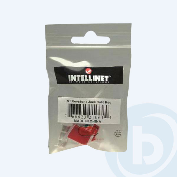 210614 - Jack Intellinet RJ45, Cat 6, Rojo