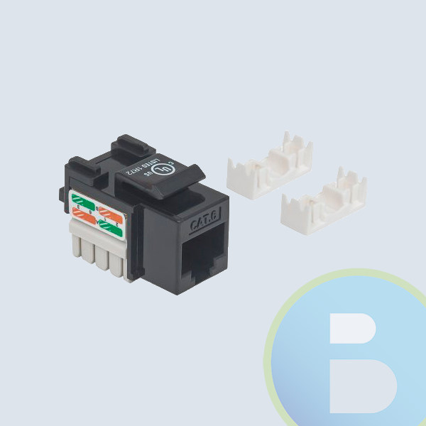 Intellinet Jack Categoría 6 de Impacto, RJ-45, Negro