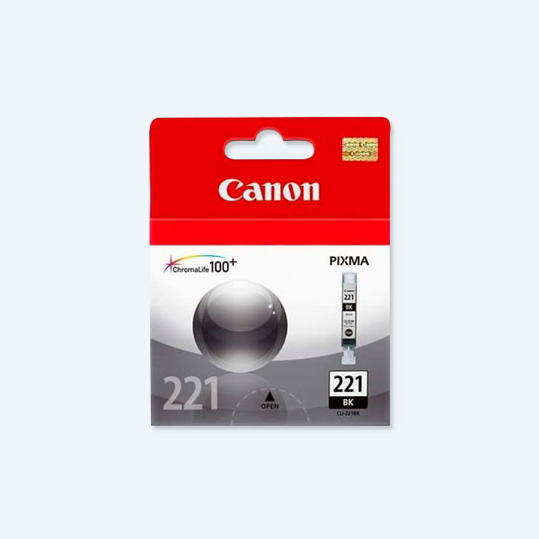 Cartucho Canon CLI-221, Negro, 210 páginas, para IP3600/4700/MP560
