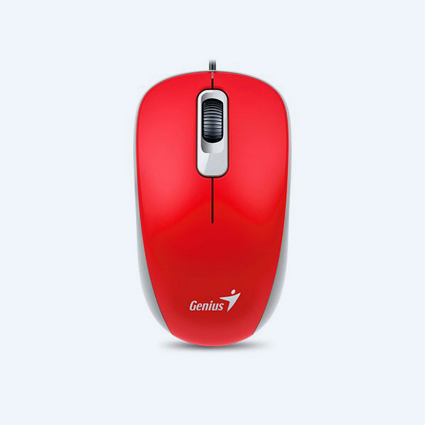Mouse Óptico Genius DX110, USB, 3 botones, Rojo