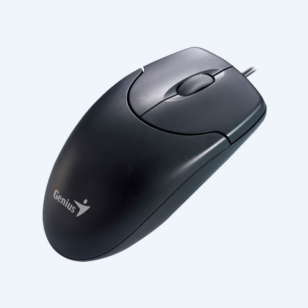 Mouse Óptico Genius NS120 , PS/2, 3 Botones, Color Negro