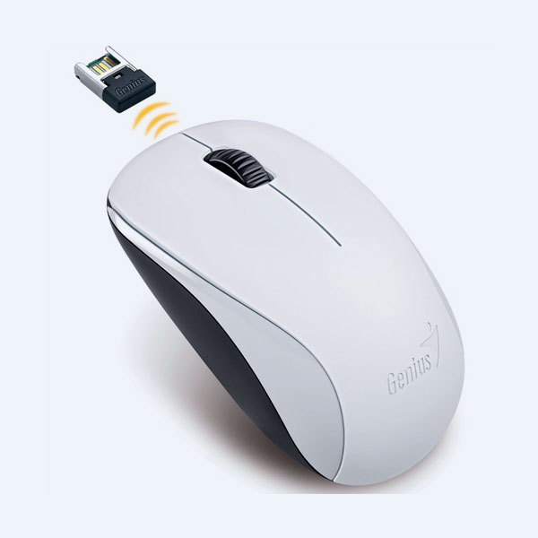 Mouse Genius BlueEye NX-7000, Inalámbrico, 3 Botones, Blanco