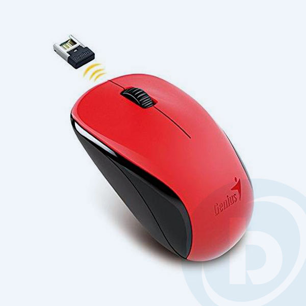 31030109110 - Mouse Genius BlueEye NX-7000, Inal&aacute;mbrico, 3 Botones, Rojo