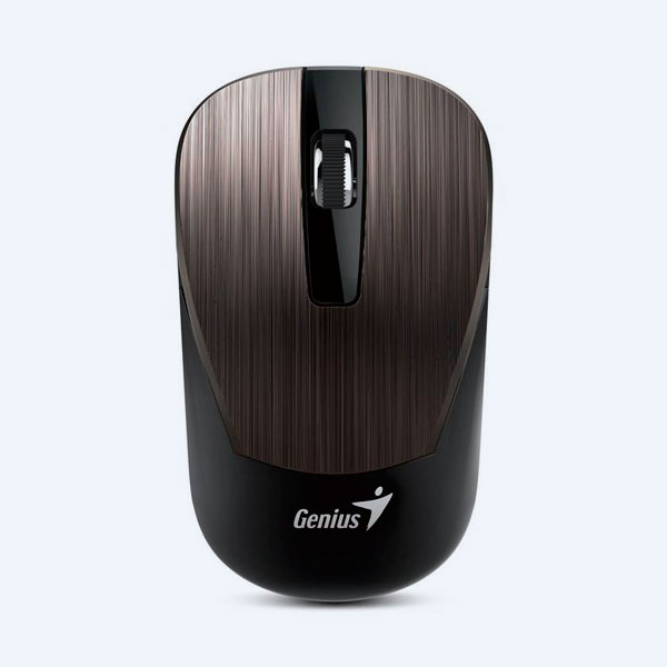 Mouse Genius BlueEye NX-7015, Inalámbrico, 3 Botones, Negro/Cafe