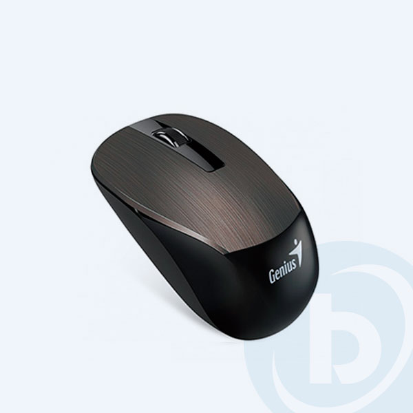 31030119102 - Mouse Genius BlueEye NX-7015, Inal&aacute;mbrico, 3 Botones, Negro/Cafe