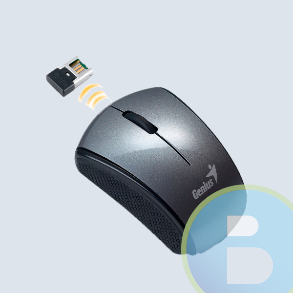 31030136100 - Mouse Optico Genius Micro Traveler 900S, 2.4 GHZ, USB. Negro