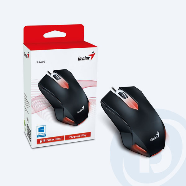 31040034100 - Mouse &Oacute;ptico Genius X-G200, USB, 3 Botones, Negro