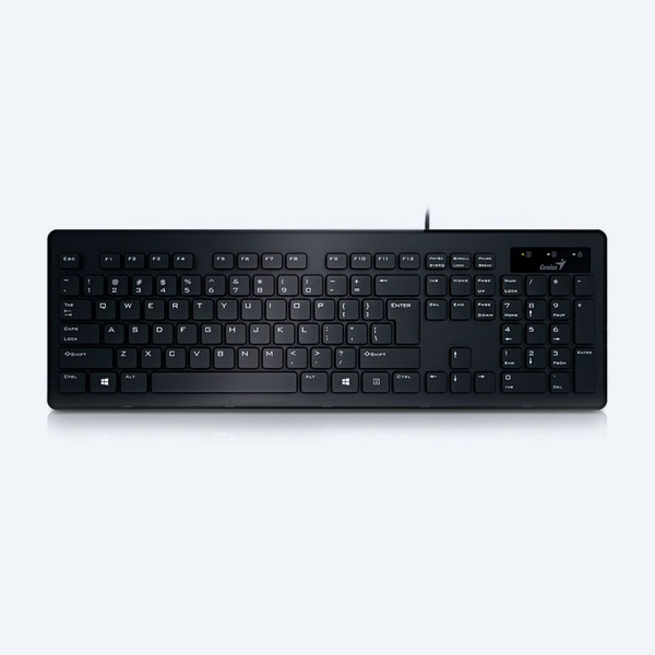 Teclado Genius Slimstar 130, Alámbrico, USB, Negro