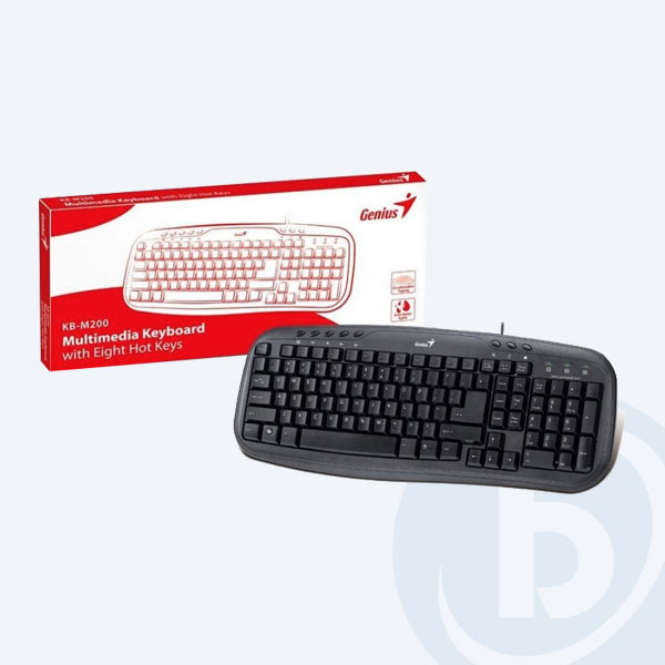 31310049104 - Teclado Multimedia Genius M200, USB, Negro