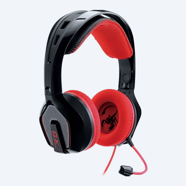 Diadema Genius HS-G850 Zabius, Negro/Rojo