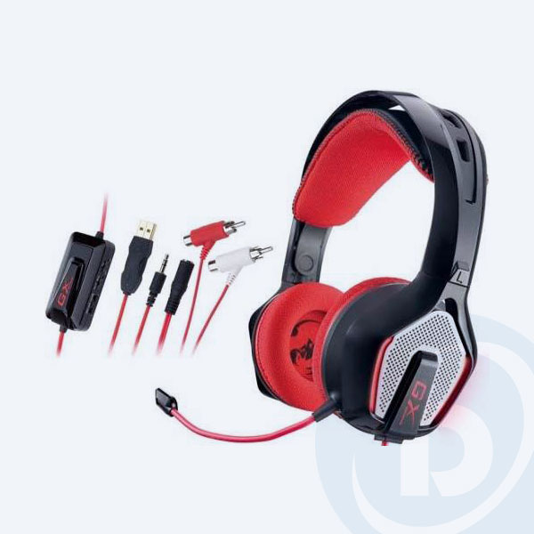 31710057101 - Diadema Genius HS-G850 Zabius, Negro/Rojo