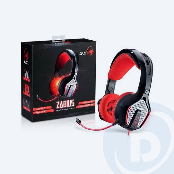 31710057101 - Diadema Genius HS-G850 Zabius, Negro/Rojo