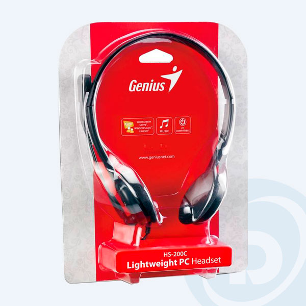 31710151100 - Aud&iacute;fonos Genius HS-200C, Diadema con Micr&oacute;fono
