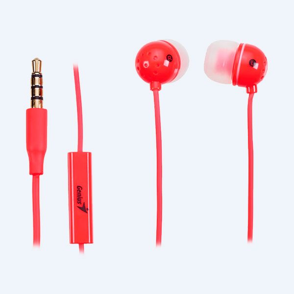 Audífonos Genius HS-M210, Earbuds, con Micrófono, 3.5mm, Rosa