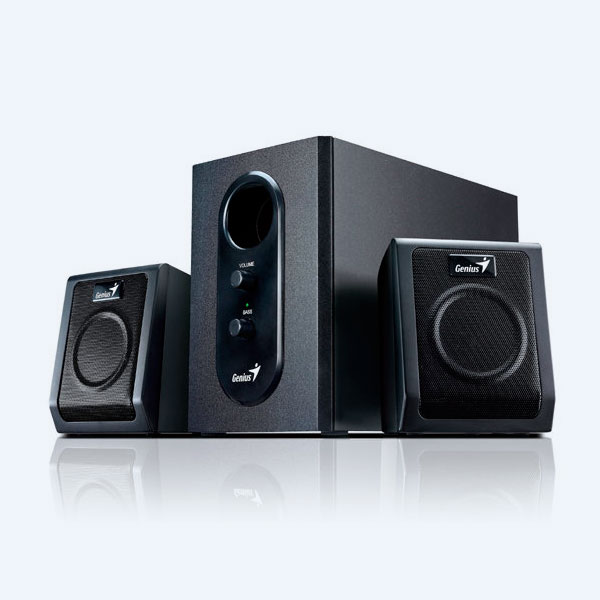 31730746100 - Bocinas Genius SW-2.1 355, 2.1 Canales, 10 Watts, Negro