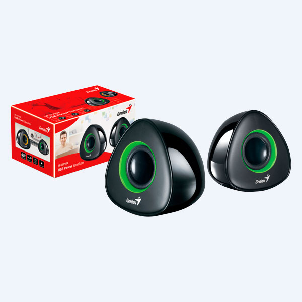 31730992101 - Bocinas Gemius SP-U150X, 4Watts, USB, Negro/Verde