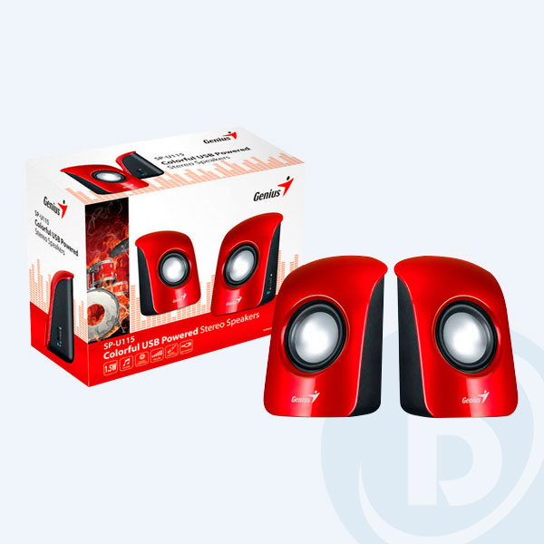 31731006101 - Bocinas Genius SP-U115, 2.0 Canales, 1.5 Watts, Salida 3.5 mm, Recargable vía USB