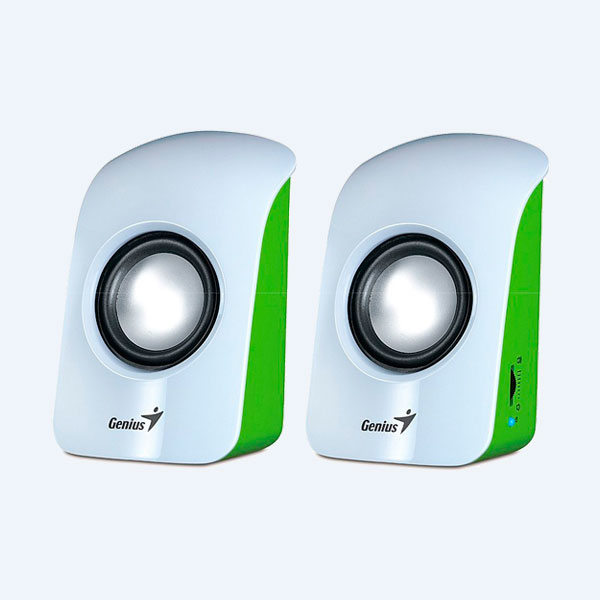 31731006103 - Bocinas Genius  SP-U115 , 1.5 Canales, 3W, USB, Verde/Blanco